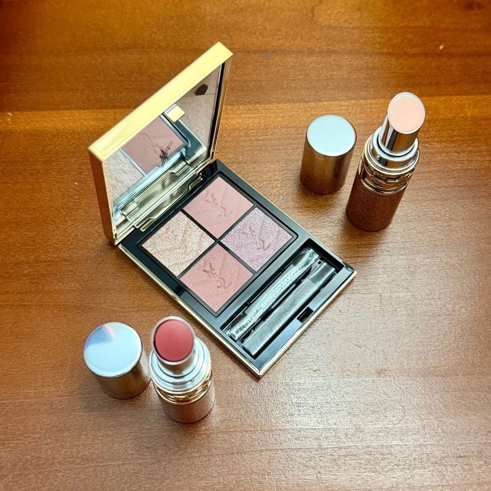 YSL VALENTINES EYESHADOW /  LIP  2026 - BRAND NEW - LIMITED EDITION PINK GLITTER